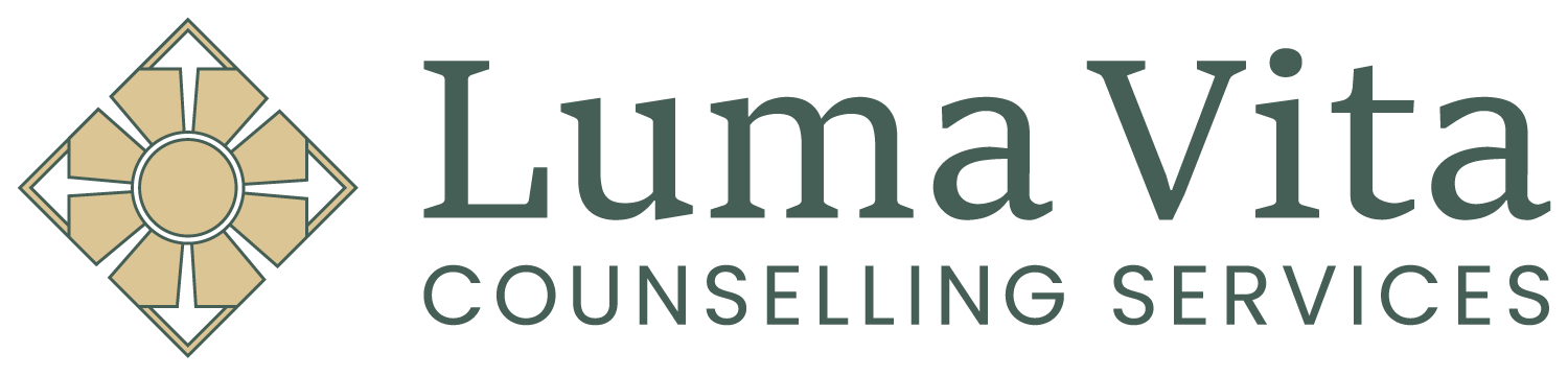 Green and yellow logo for Luma Vita Counselling Services